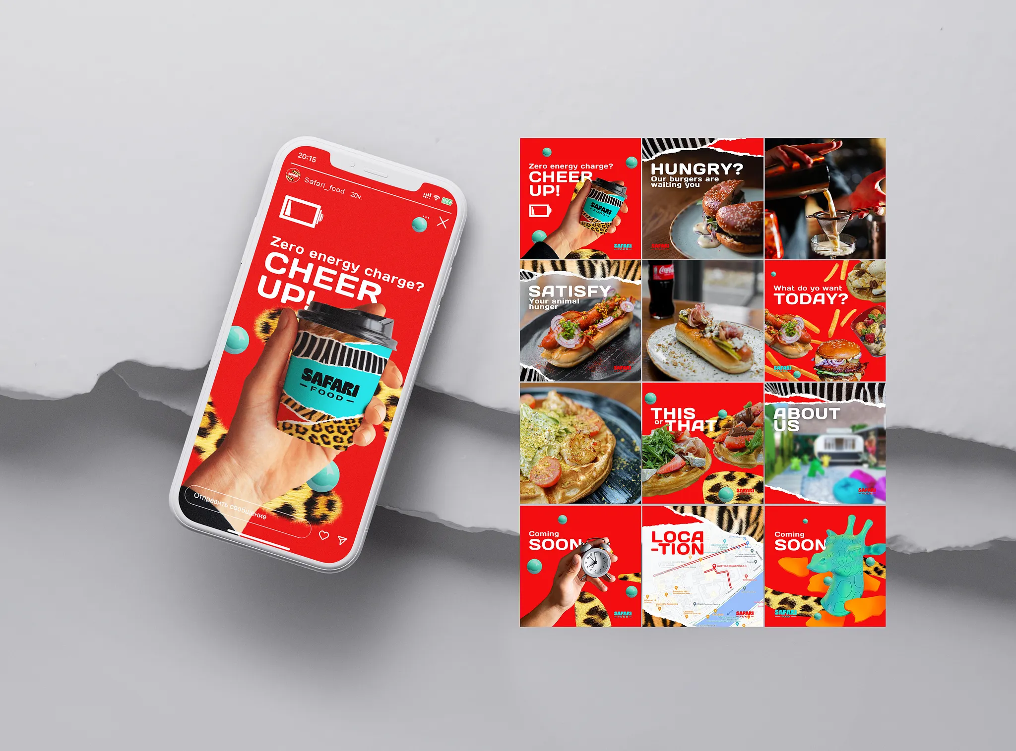 Safari Food social media launch system